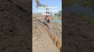 Pile driving of Steel Sheetpile (V-2)