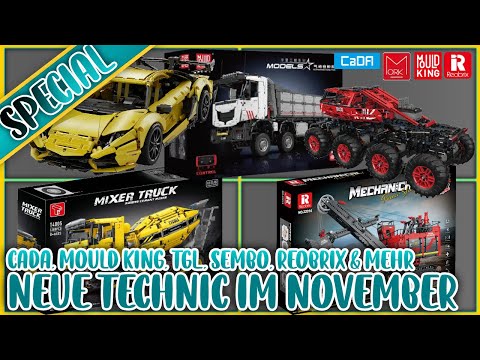 Technic-News im November 2022 mit CaDA, Mould King, TGL, Reobrix uvm.!