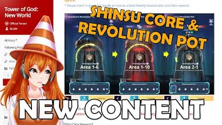 New Content: Shinsu Core and Revolution Pot [Tower of God: New World]