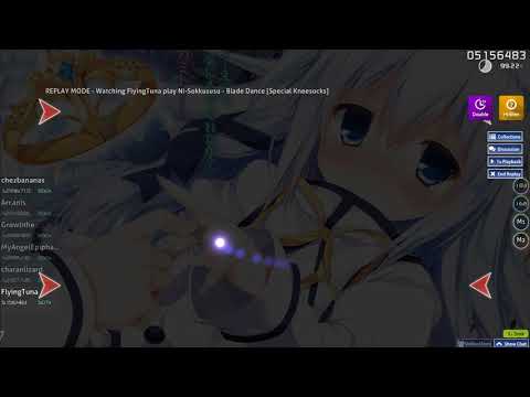 osu! | FlyingTuna | Ni-Sokkususu - Blade Dance [Special Kneesocks] +HD,DT | 98.07% 755/802x | 745pp