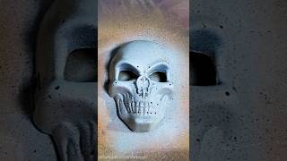 Spray Painting Cheap Dollar Store Halloween Mask (Full Skull Mask Video)