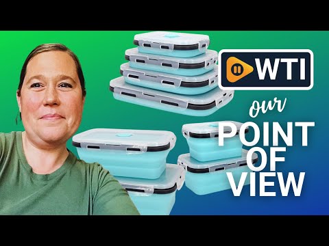 Guyuyii 4 Pack Collapsible Food Storage Containers with Lid & Air Vent - Silicone Food Containers for Lunch - WTI product video review