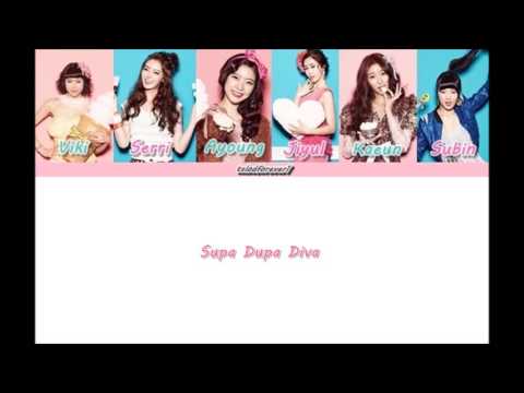 Dalshabet (달샤벳) - Supa Dupa Diva - Member Coded Lyrics (Han/Rom/Eng)