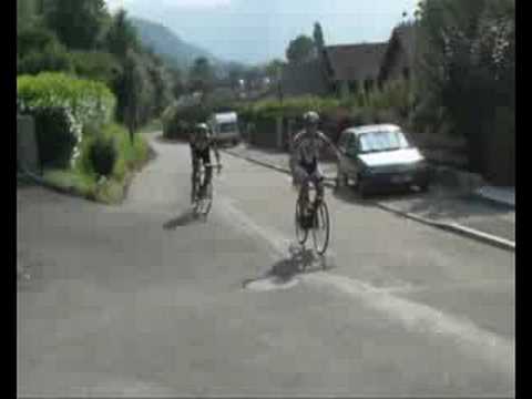 Parodie Arrivée Liège Bastogne Liège 2008 - Valverde vs Rebellin