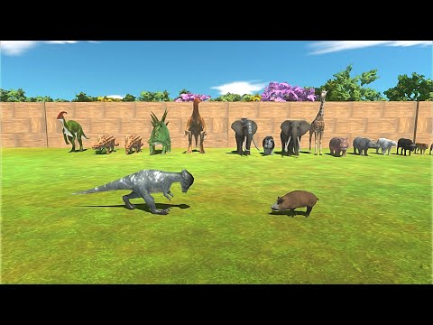 OLD HERBIVORE DINOSAURS VS OLD MAMMALS - Animal Revolt Battle Simulator