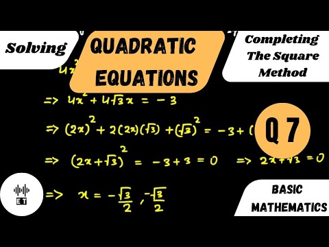 Solving Quadratic Equations Quadratic Formula Method Questions 10