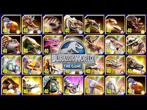 ALL LEGENDARY CENOZOICS MAX LEVEL 40 UNLOCKED (JURASSIC WORLD)