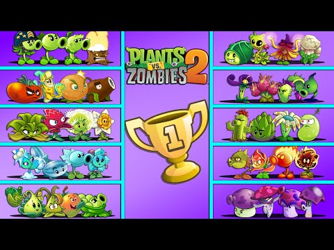 Random 10 Team Plants Battlez - Which Team Plant Will Win? - PvZ 2 Tournament Gameplay