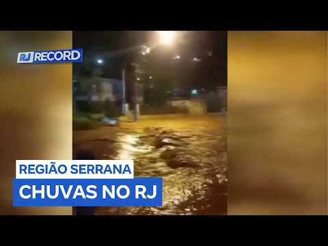 Cidades da região serrana do RJ contabilizam estragos causados pela chuva