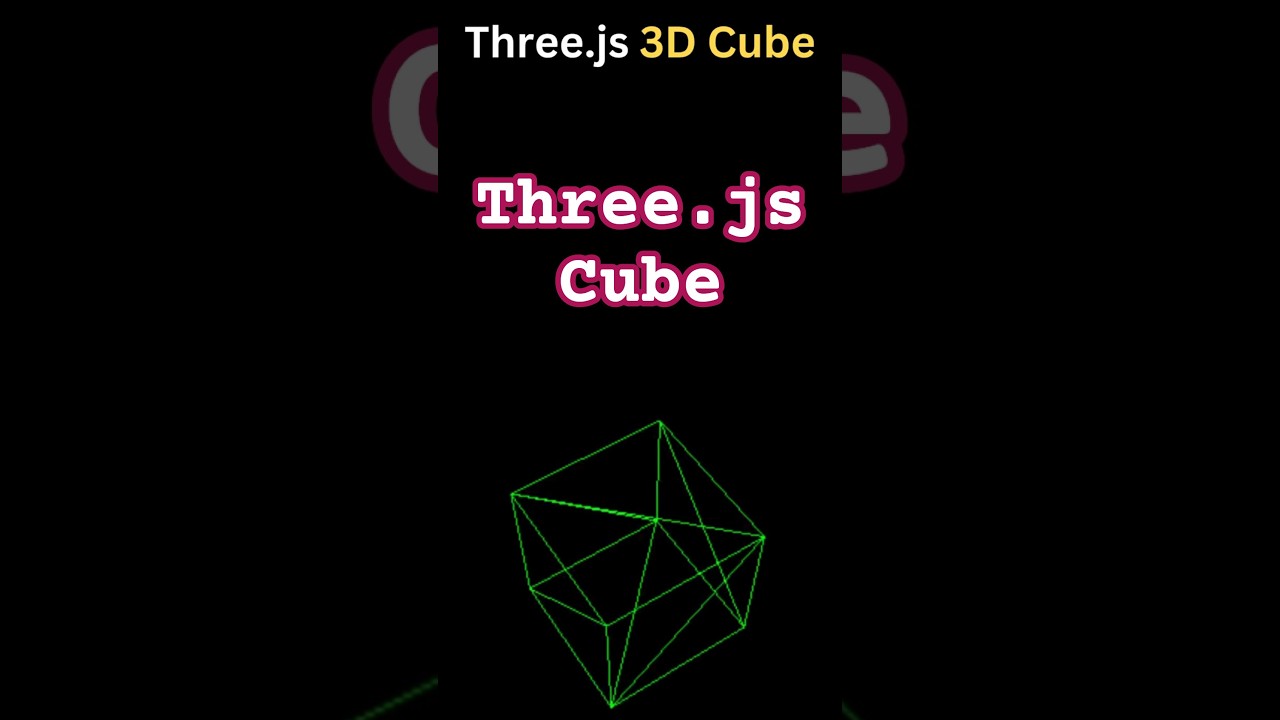 Create a 3D Rotating Cube in 30 Seconds | Three.js Tutorial for Beginners