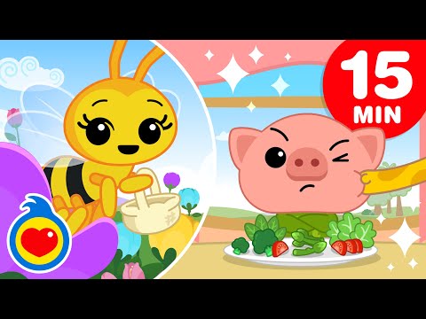 Abejita Chiquitita 🐝 Y Más Canciones Infantiles Para Conocer Animales (15 Min) | Plim Plim