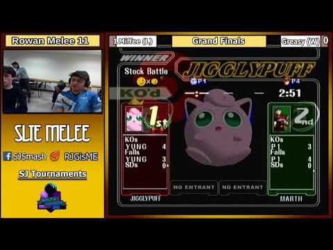 Rowan SSBM 11: Miffee (Puff) Vs. Greasy (Marth) - Grand Finals