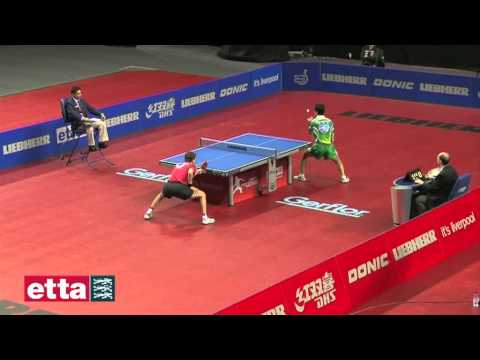Timo Boll v Joo Se Hyuk in the Quarter Final - LIEBHERR Men's World Cup 2012