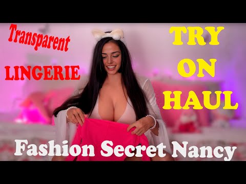 4K Transparent Lingerie Try On Haul - No Panties | Sheer | Total | Bra | Close Ups | See through
