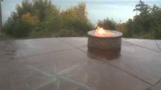 preview picture of video 'Stamped Concrete Patio & Vertical Concrete Fire Pit'