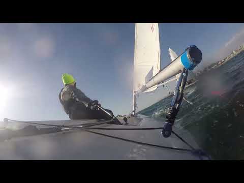 Laser sailing Go Pro 13kts wind