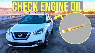 How to Check Engine Oil Level - Nissan Kicks (2018-2024)