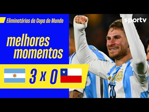 Gols e lances de Argentina x Chile