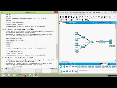 17.7.7 Packet Tracer - Troubleshoot Connectivity Issues