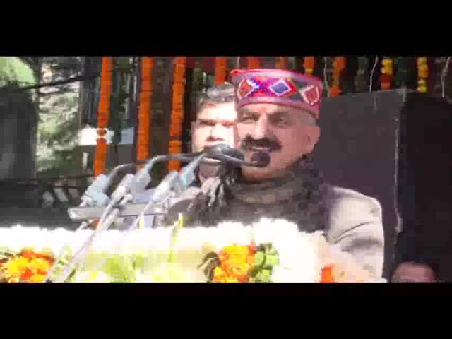 Himachal Pradesh CM Sukhwinder Singh addressing