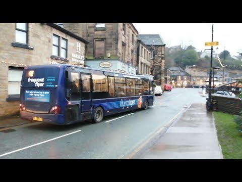*EX AIRPORT BUS* YJ14 BWX 793 Optare Versa V1170 Yorkshire Tiger at Holmfirth Bus Station on 435