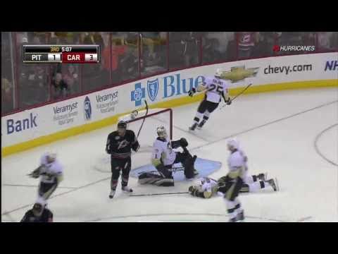 Jussi Jokinen Scores Against the Penguins (2-25-2011)