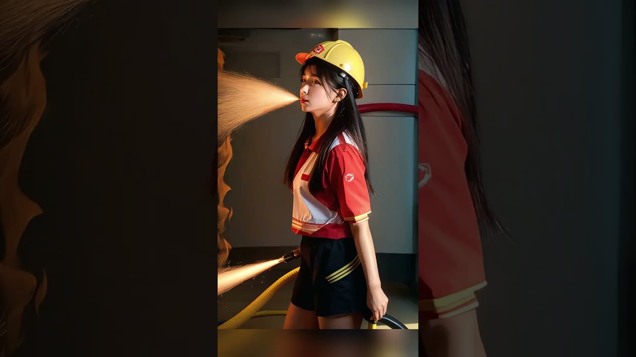 The Life of a Female Firefighter  #life #aiart #ai #girl #girlpower