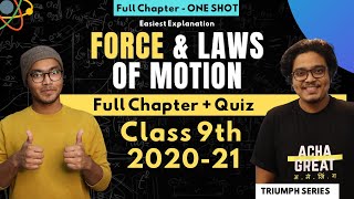 Force and Laws of Motion Class 9 One-Shot Lecture + Quiz | Class 9 Science 2021 | Triumph Series