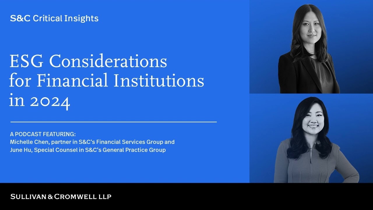 ESG Considerations for Financial Institutions in 2024