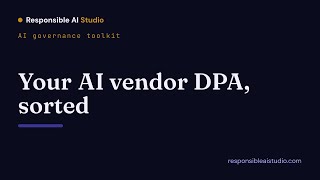 AI governance: generate your GDPR Art.28 DPA in one step