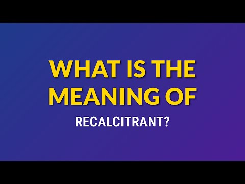 What is the meaning of Recalcitrant?