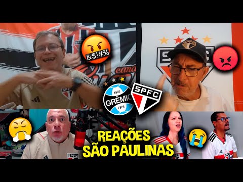 TODAS AS REAÇÕES DOS SÃO PAULINOS I GRÊMIO 2X1 SÃO PAULO [REACT BAROLO, GUGU, VEIO FANÁTICO]