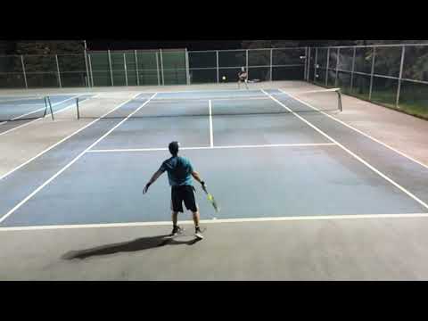 Practice Tennis Match / Ryan Fishman(Blue)(4.0) vs Yassine El Ghribe(Black)(4.0) June 04 2022