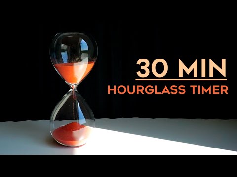 30 minutes Timer - hourglass with digital timer, ASMR sand sounds, no music