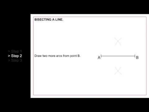 Bisecting a line into two equal parts