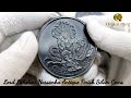 Lakshmi Narsimha Antique Finish Silver Coin Omkar Mint