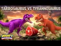 T Rex Vs Tarbosaurus The Ultimate Dinosaur Battle EP 1 Mighty Kids Adventure