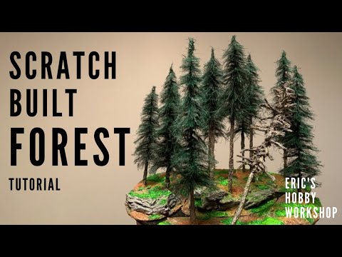How to Make a Realistic Miniature Pine Forest! - Terrain for 40k, D&D, Model Train Dioramas