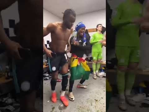 Ghanian football star Fatawu Issahaku setting the Leicester City's dressing room on fire.