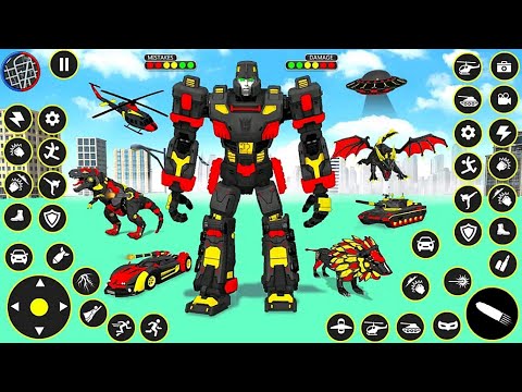 Multi Robot Transforming Games 2023: Blue Lion Tank Car Robot Part2 - Android iOS Gameplay