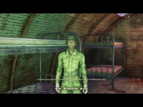 Fallout 76 - Random encounter at Camp McClintock - Dialogue with npc Joe Creigh