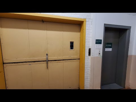 ANCIENT 1891 Darling Bros. & 1950s Otis Black Button Elevators at 642 Courcelle St. in Montreal, QC