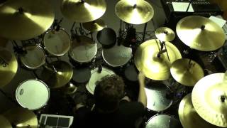 Drumming along to &quot;War Paint&quot; by Rush (top view)