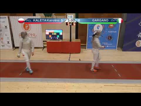 FE 2018 T32 13 F S Individual Yerevan ARM U23 European Championships RED GARGANO ITA vs KALETA POL