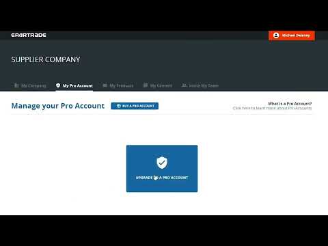 Creating a Company Profile as a Supplier [epartradetutorial]