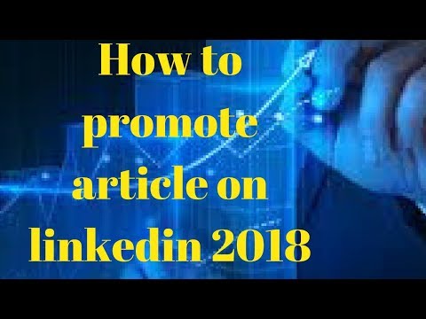 Promote article on linkedin