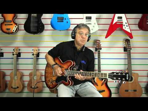 Quincy 335 deluxe style electric guitar Vancouver by Quincy with Black DR strings 2017 Spalted Maple image 6