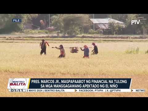 PBBM, tiniyak na magpapaabot ng pinansyal na tulong ang mga manggagawang apektado ng #ElNiño