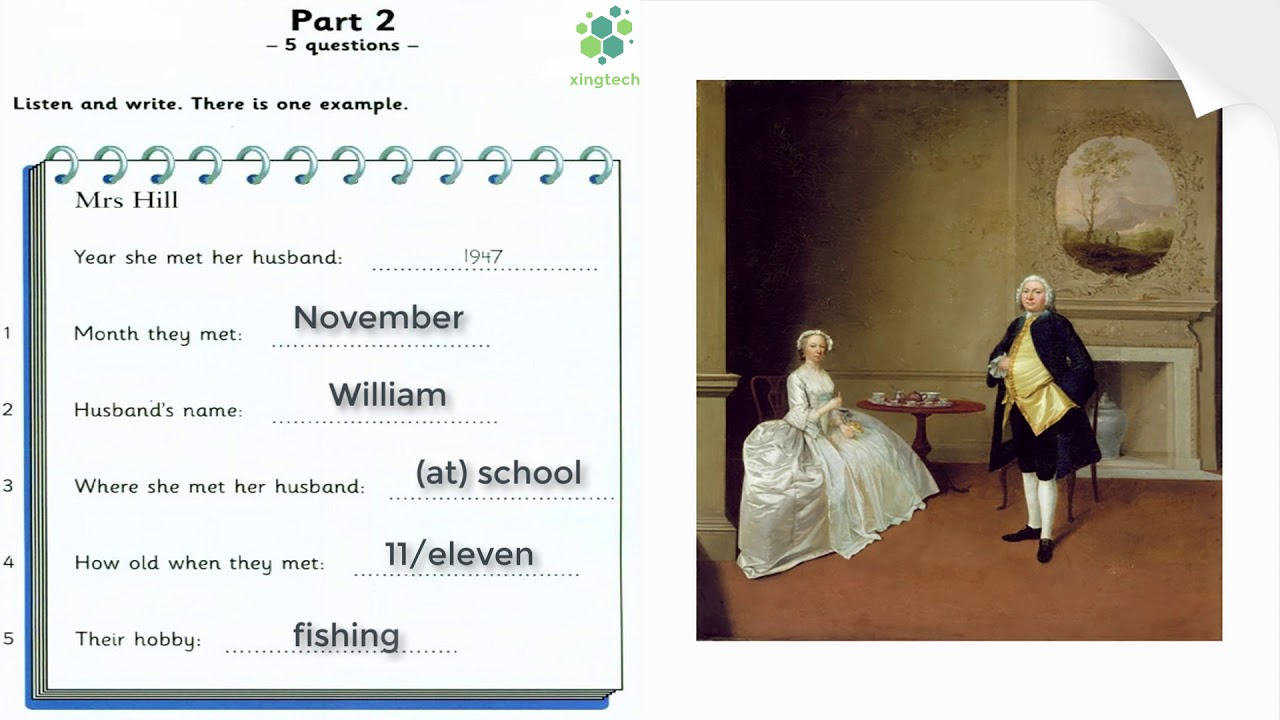 Flyers 2 - Test 1 - Part 2 - Listening