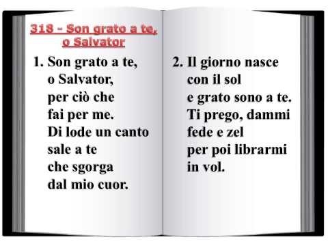 318 Son grato a te, o Salvator - Innario Chiesa Cristiana Avventista del Settimo Giorno 2014